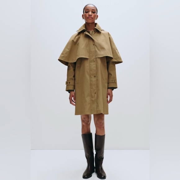 Avec Les Filles Hooded Cape Raincoat - Picture 8 of 16